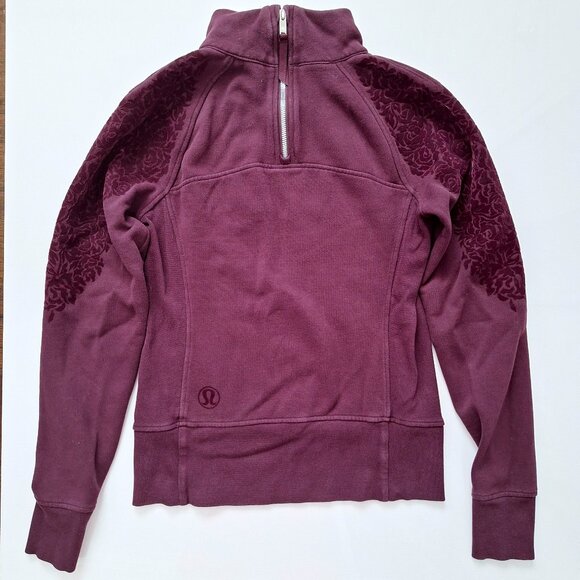 Lululemon Black Cherry Floral Flock Pullover - Picture 3 of 8